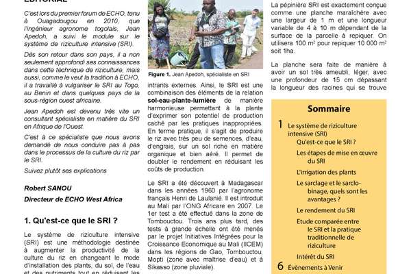 ECHO Notes de l'Afrique de l'Ouest Numéro 3