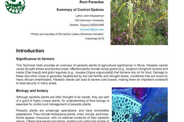 Parasitic Plants in African Agriculture